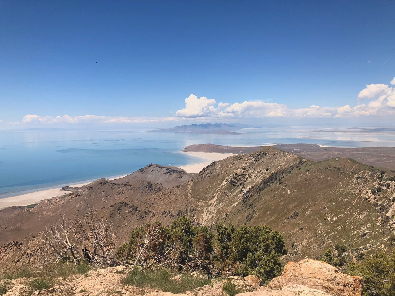 White Rock Bay seen from high on the Frary Peak trail, Antelope Island